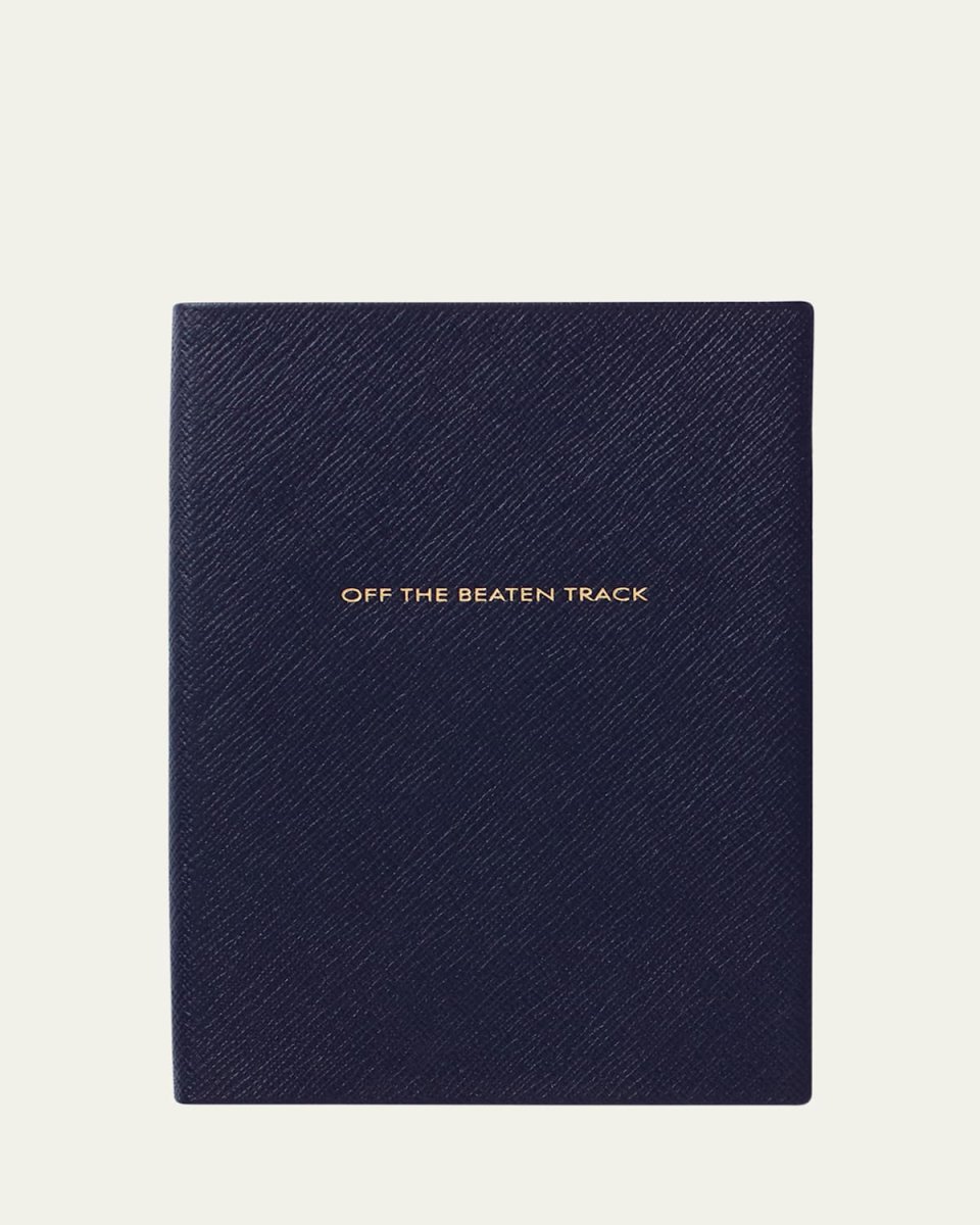 "Off the Beaten Track" Soho Travel Journal in Panama Leather, Navy